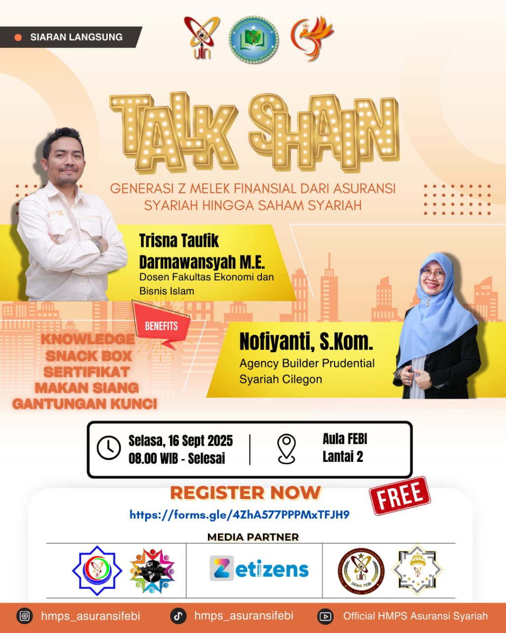 HMPS Asuransi Syariah Mengadakan Kegiatan Talk Show!