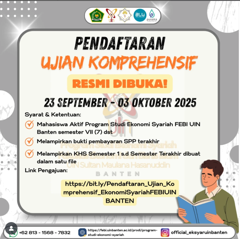 PENDAFTARAN UJIAN KOMPREHENSIF PRODI EKIS TELAH DIBUKA!
