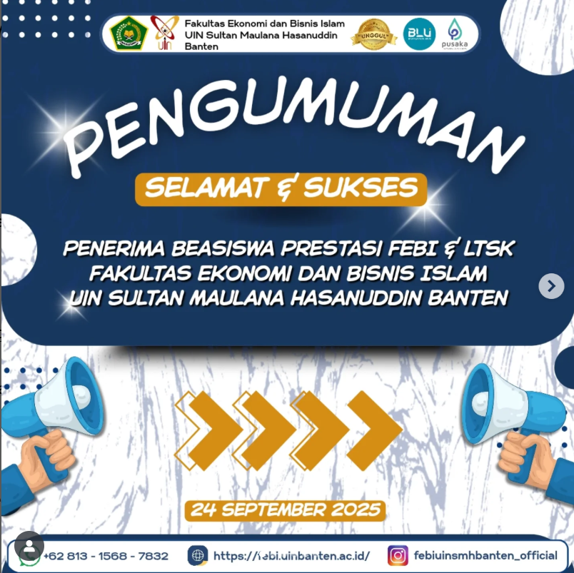 🎉✨ Selamat & Sukses Penerima Beasiswa FEBI Prestasi & LTSK 2025! ✨🎉