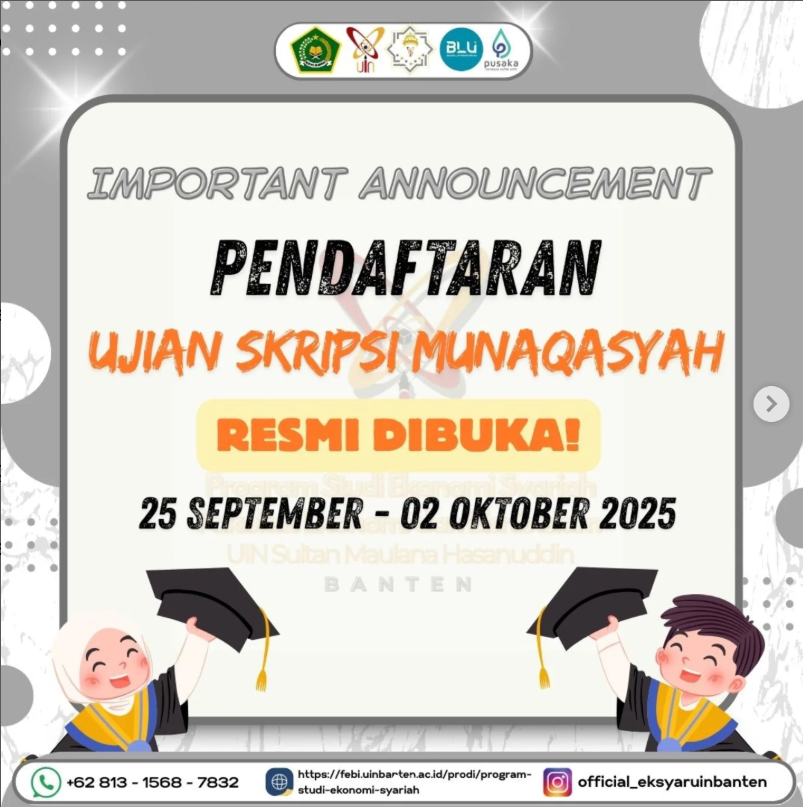 📌 Pendaftaran Ujian Skripsi Munaqasyah Prodi Ekonomi Syariah